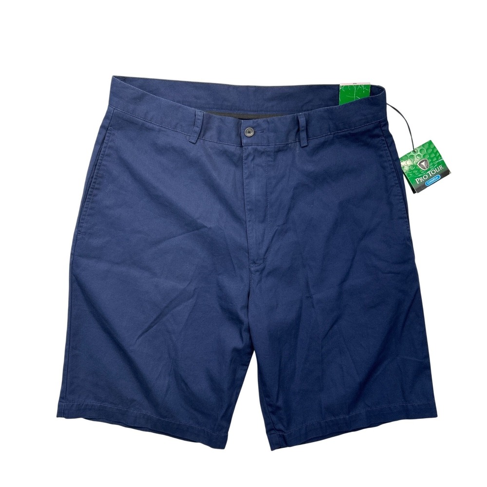 Pro Tour‎ Golf Shorts Mens 32 Blue CoolPlay Cotton Performance Activewear NWT